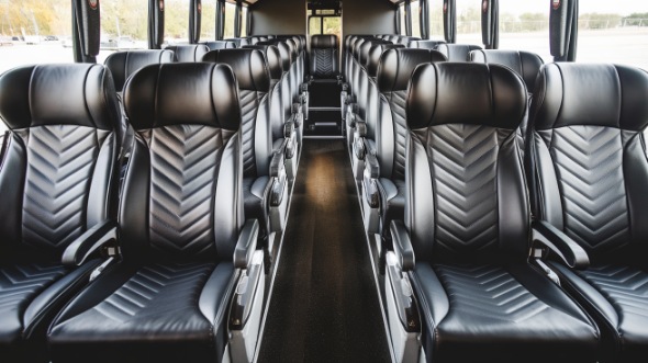 50 passenger charter bus inside