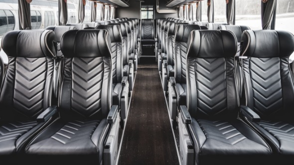 56 passenger charter bus inside