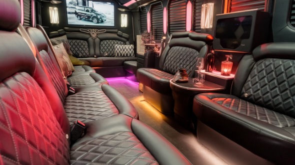party bus rental interior
